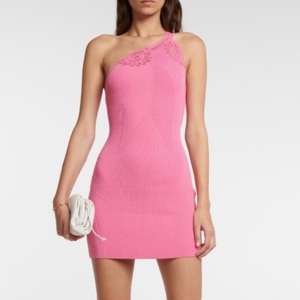SELF-PORTRAIT KNITTED ONE SHOULDER DRESS